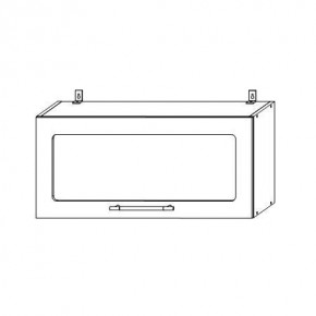 Гарда ВПГС 800 шкаф верхний горизонтальный со стеклом в Мирном - mirniy.mebelnovo.ru | фото