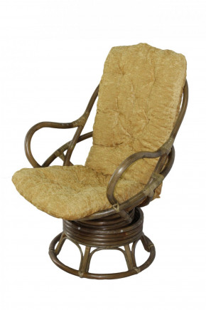 Кресло-качалка Swivel Rocker (Ротанг №6, ткань Mulan 152) в Мирном - mirniy.mebelnovo.ru | фото