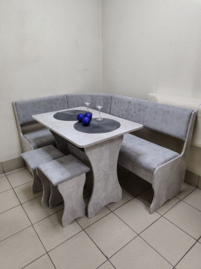 Кухонный уголок Миссия V велюр (цемент) в Мирном - mirniy.mebelnovo.ru | фото