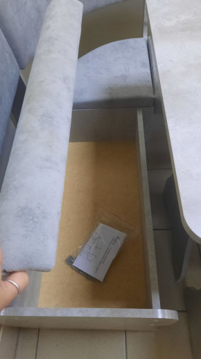 Кухонный уголок Миссия V велюр (цемент) в Мирном - mirniy.mebelnovo.ru | фото