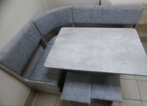 Кухонный уголок Миссия V велюр (цемент) в Мирном - mirniy.mebelnovo.ru | фото