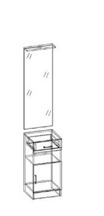 Машенька зеркало с тумбой в Мирном - mirniy.mebelnovo.ru | фото
