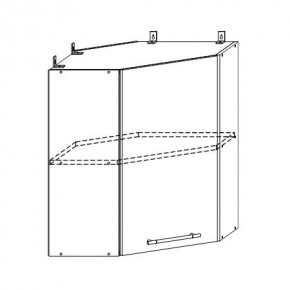 Монако ВПУ 600 шкаф верхний угловой в Мирном - mirniy.mebelnovo.ru | фото