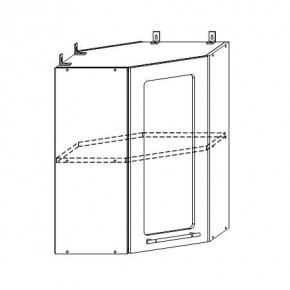 Монако ВПУС 550 шкаф верхний угловой в Мирном - mirniy.mebelnovo.ru | фото