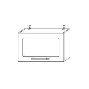 Опера ВПГС 600 шкаф верхний горизонтальный со стеклом в Мирном - mirniy.mebelnovo.ru | фото