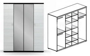 Шкаф 4-х дверный Гретта СБ-207 в Мирном - mirniy.mebelnovo.ru | фото