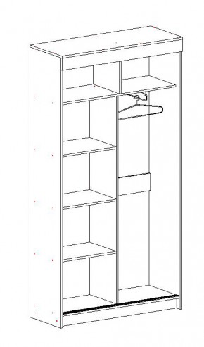 Шкаф-купе двустворчатый Грета 2/58 в Мирном - mirniy.mebelnovo.ru | фото