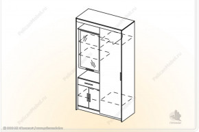 Шкаф Мелисса К-2 (пеликан) в Мирном - mirniy.mebelnovo.ru | фото