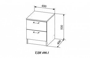 Тумба прикроватная Diamante ТДИ 400-1 в Мирном - mirniy.mebelnovo.ru | фото
